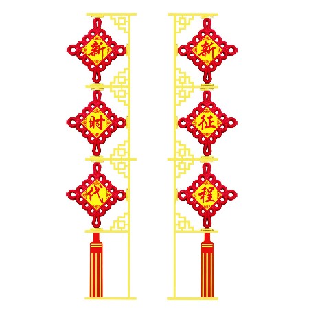 三連串中國結燈大LED節(jié)日中國結景觀燈 喜慶發(fā)光中國結掛件裝飾